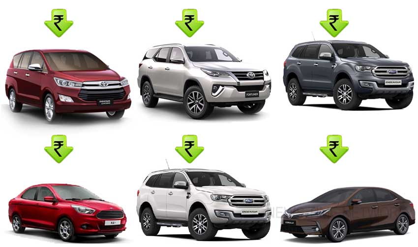 ടോയോട്ട കാറുകളുടെ വിലകുറഞ്ഞു