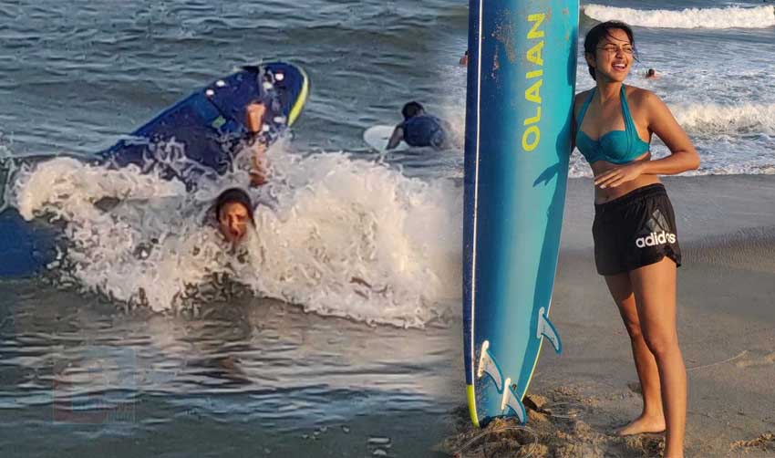 നീല ബിക്കിനിയുമായി അമല