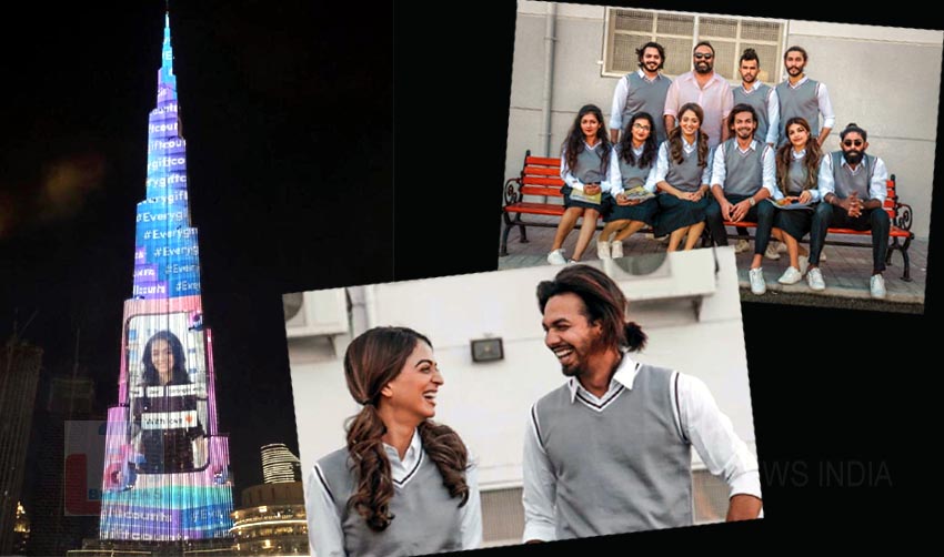 ബുര്‍ജ് ഖലീഫയുടെ വാളില്‍ മലയാളിയായ ജുമാനാ ഖാന്