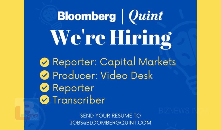 Bloomberg Quint! hiring